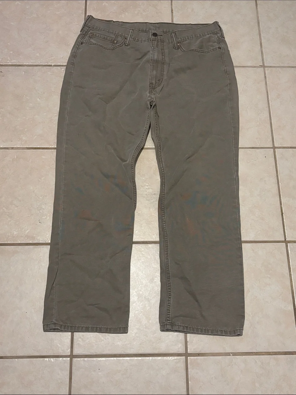 Levi's Men's Slim Straight Jeans in Olive